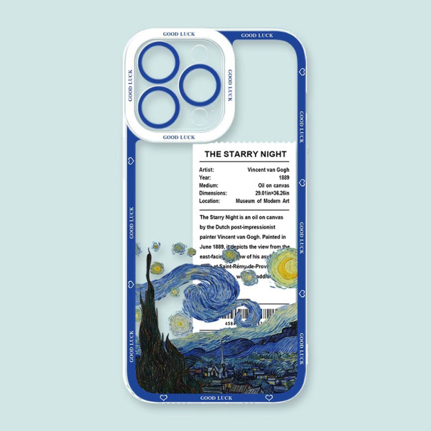 梵高星空天使眼透明防摔軟殼