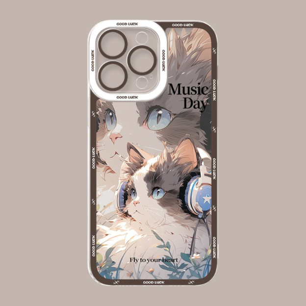 可愛萌寵天使眼透明防摔軟殼