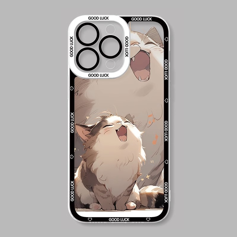 可愛貓貓天使眼透明防摔軟殼