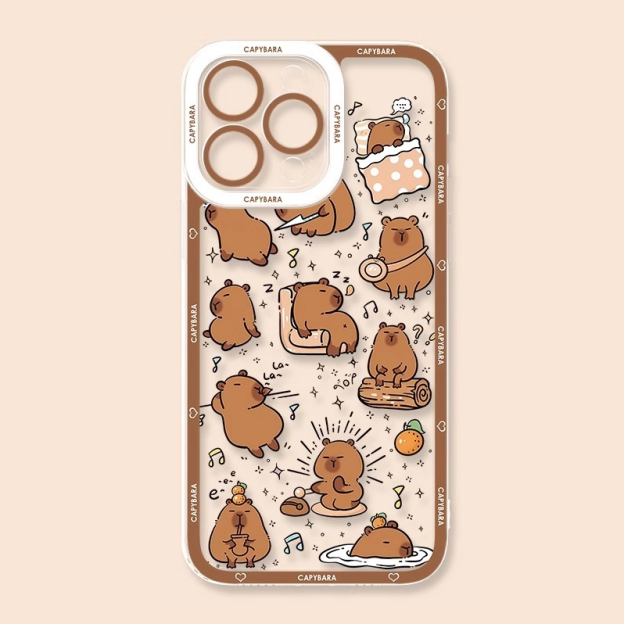 卡皮巴拉天使眼透明防摔軟殼