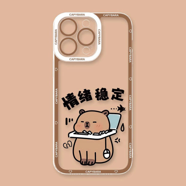 卡皮巴拉天使眼透明防摔軟殼