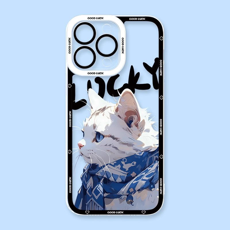 可愛萌寵天使眼透明防摔軟殼