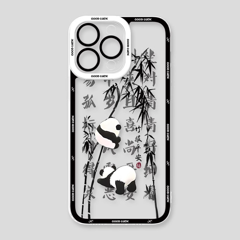 熊貓兔子天使眼透明防摔軟殼