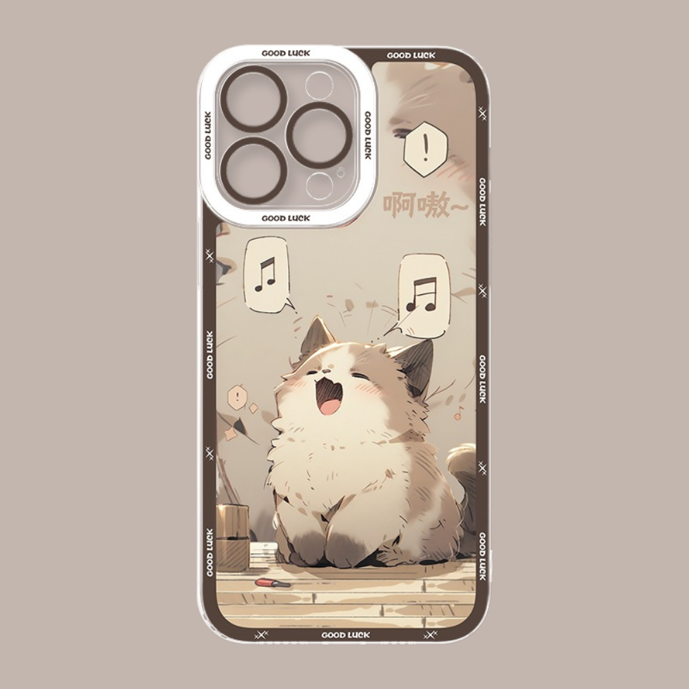 可愛萌寵天使眼透明防摔軟殼