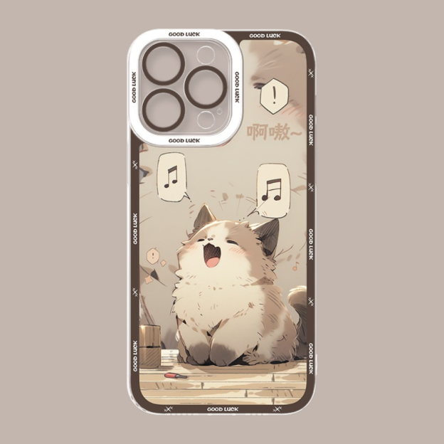 可愛萌寵天使眼透明防摔軟殼