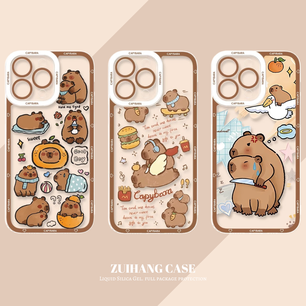 卡皮巴拉天使眼透明防摔軟殼