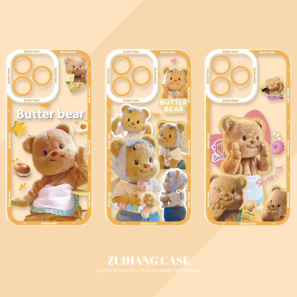 黃油小熊天使眼透明防摔軟殼