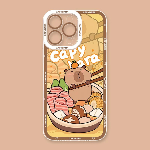 卡皮巴拉天使眼透明防摔軟殼