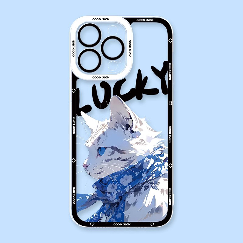 可愛萌寵天使眼透明防摔軟殼