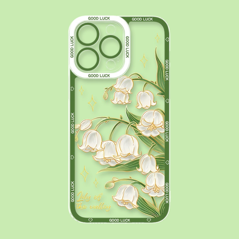 花海油畫天使眼透明防摔軟殼