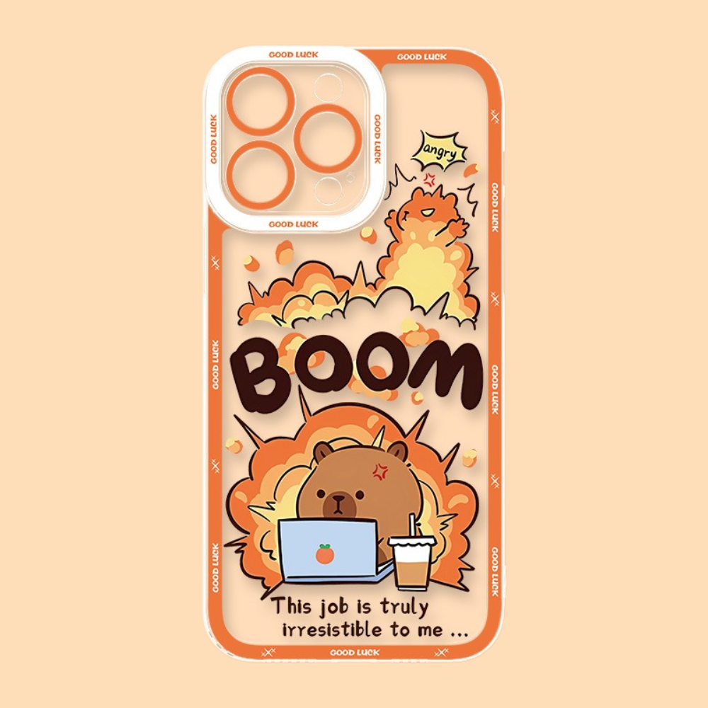 卡皮巴拉天使眼透明防摔軟殼