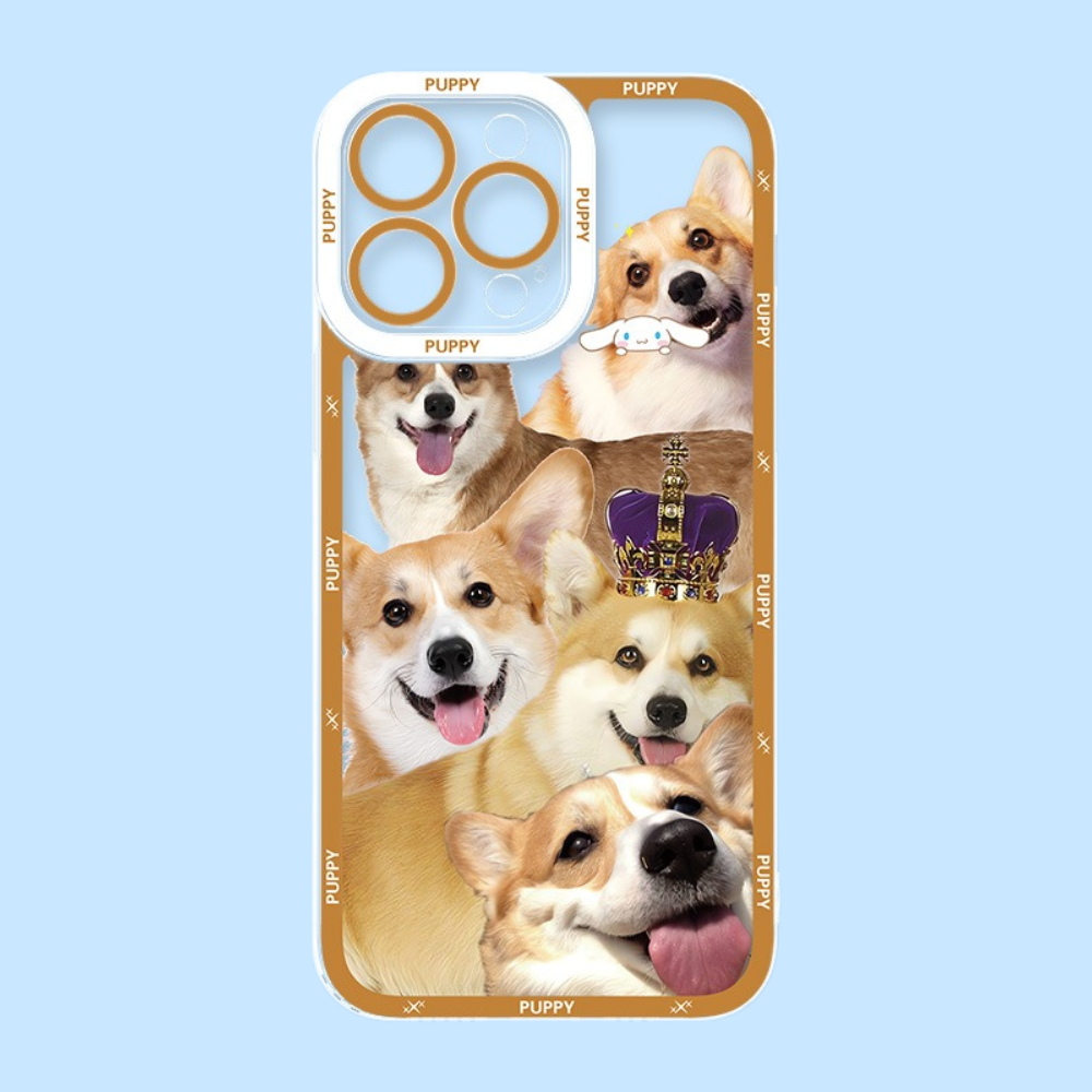 可愛萌寵天使眼透明防摔軟殼