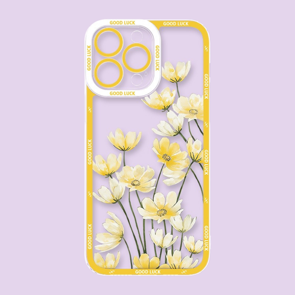 花海油畫天使眼透明防摔軟殼