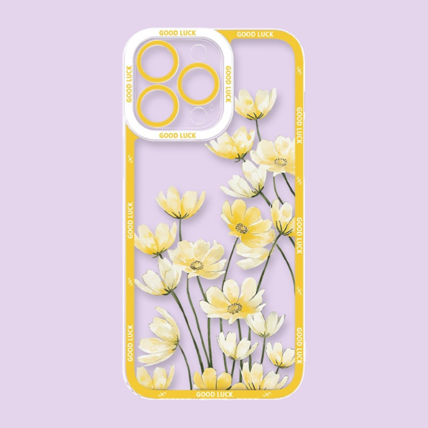 花海油畫天使眼透明防摔軟殼