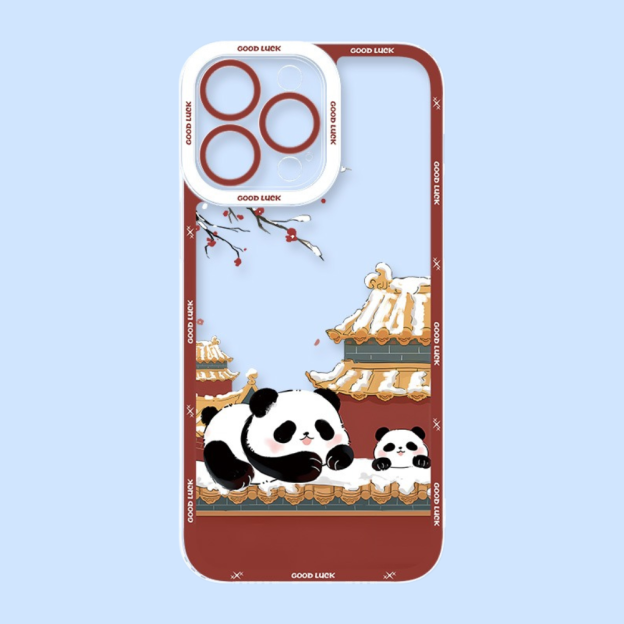 熊貓兔子天使眼透明防摔軟殼