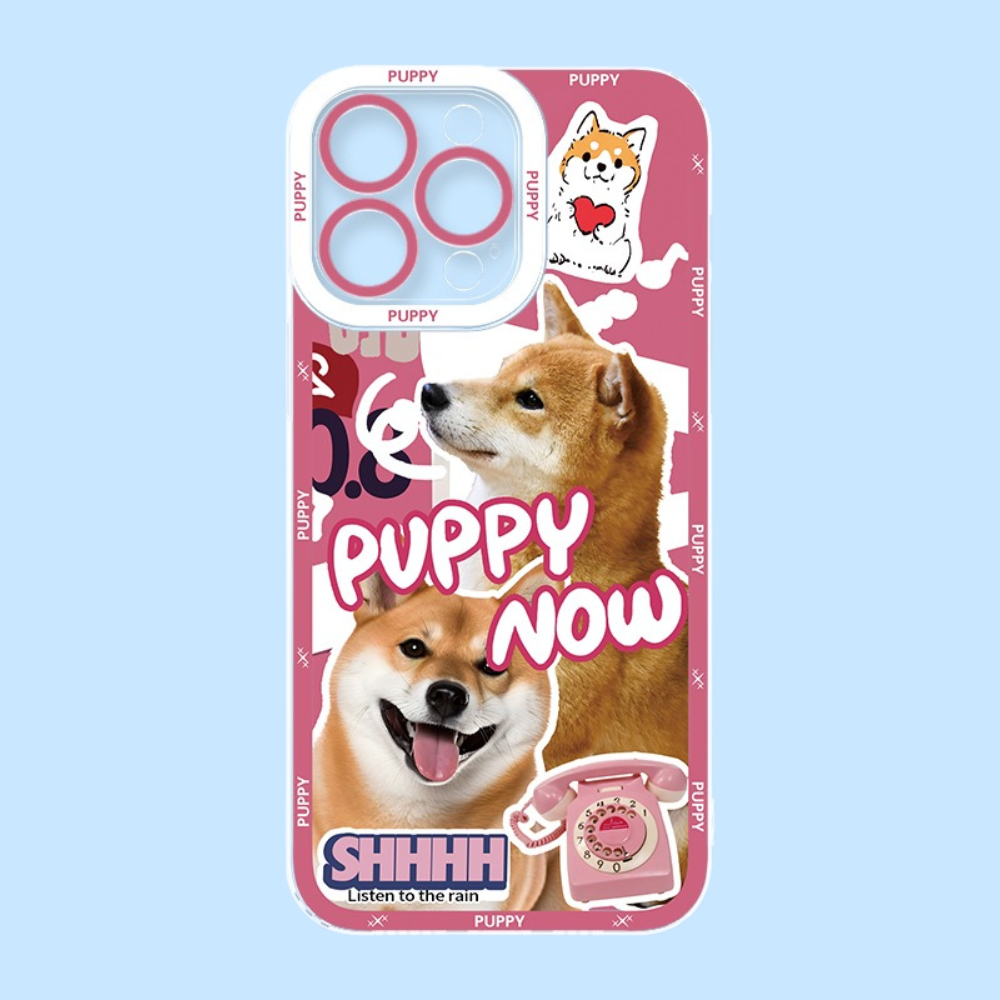 可愛萌寵天使眼透明防摔軟殼