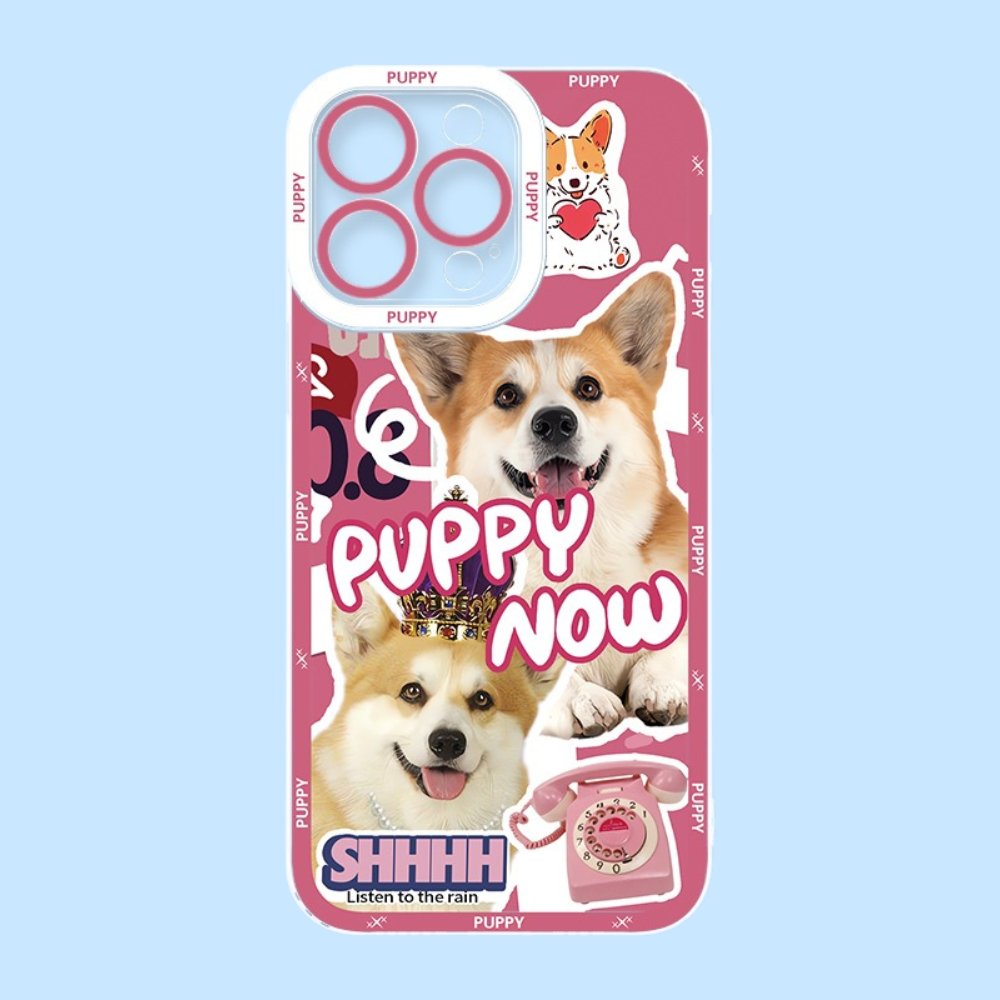 可愛萌寵天使眼透明防摔軟殼