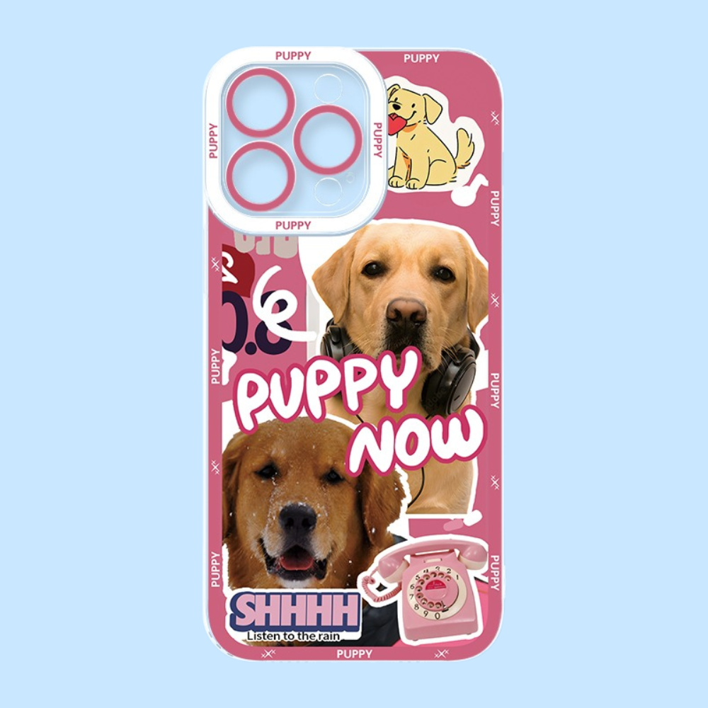 可愛萌寵天使眼透明防摔軟殼