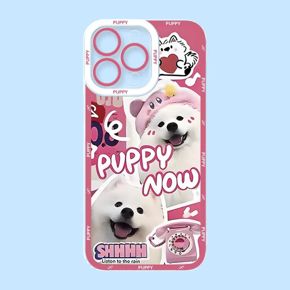 可愛萌寵天使眼透明防摔軟殼