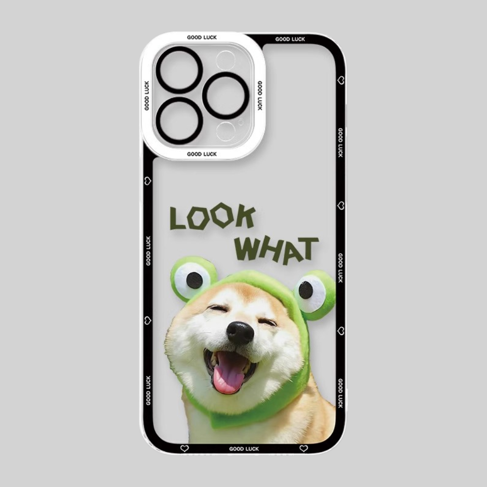 可愛萌寵天使眼透明防摔軟殼