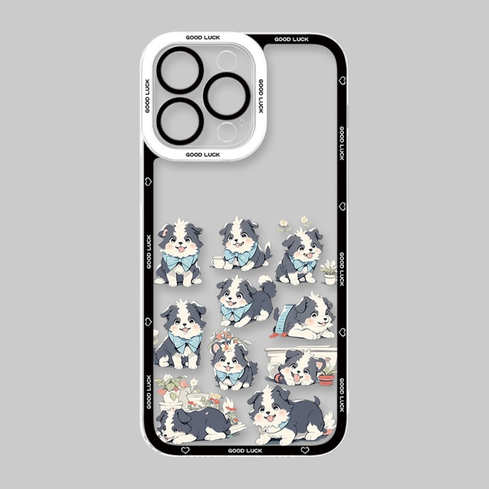 可愛萌寵天使眼透明防摔軟殼