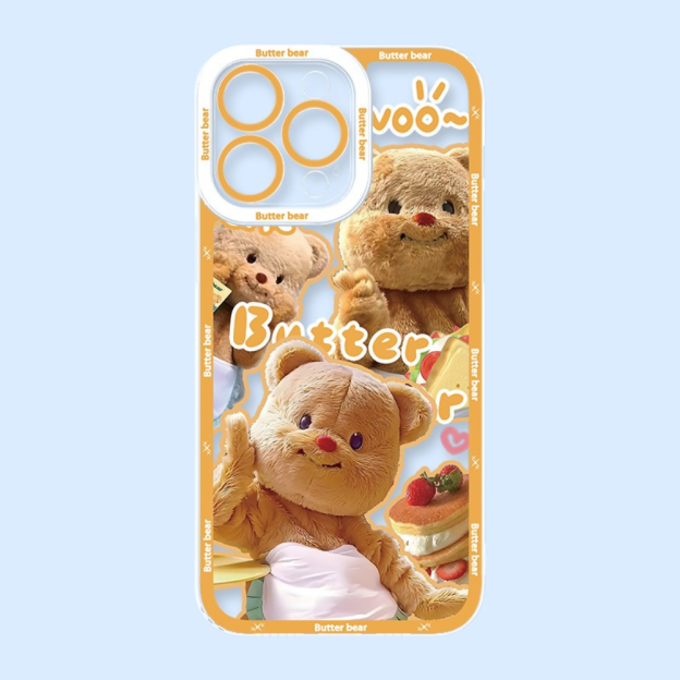 黃油小熊天使眼透明防摔軟殼