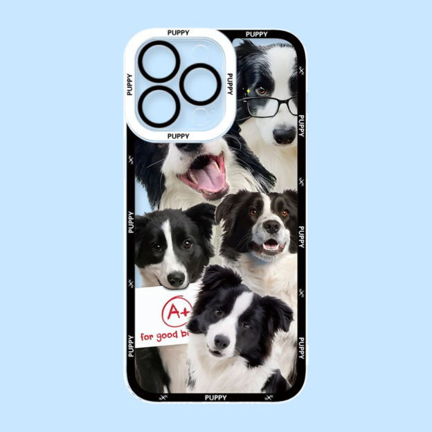 可愛萌寵天使眼透明防摔軟殼