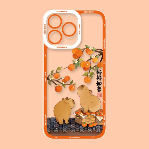 卡皮巴拉天使眼透明防摔軟殼