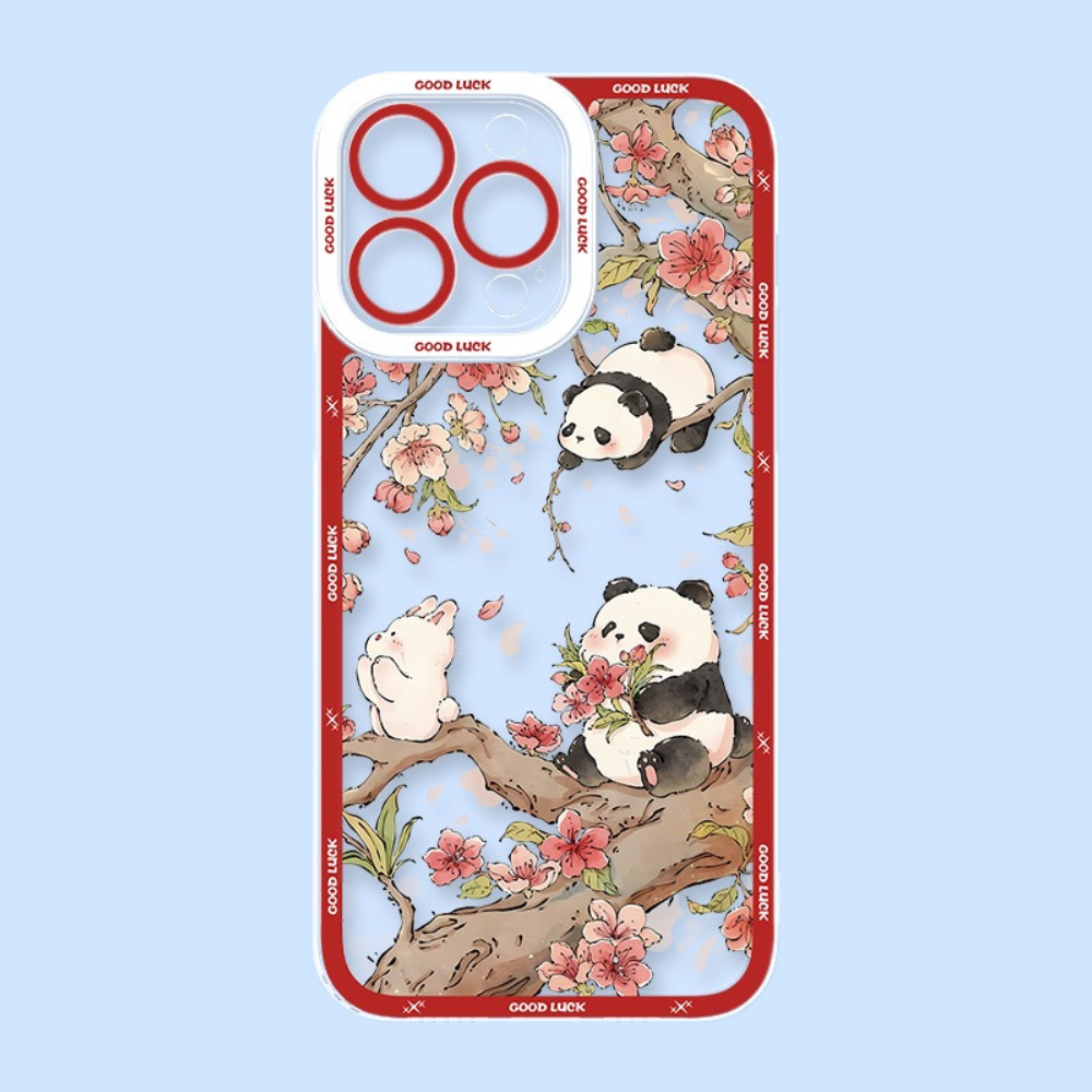 熊貓兔子天使眼透明防摔軟殼