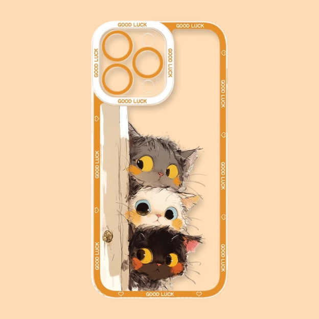 可愛萌寵天使眼透明防摔軟殼