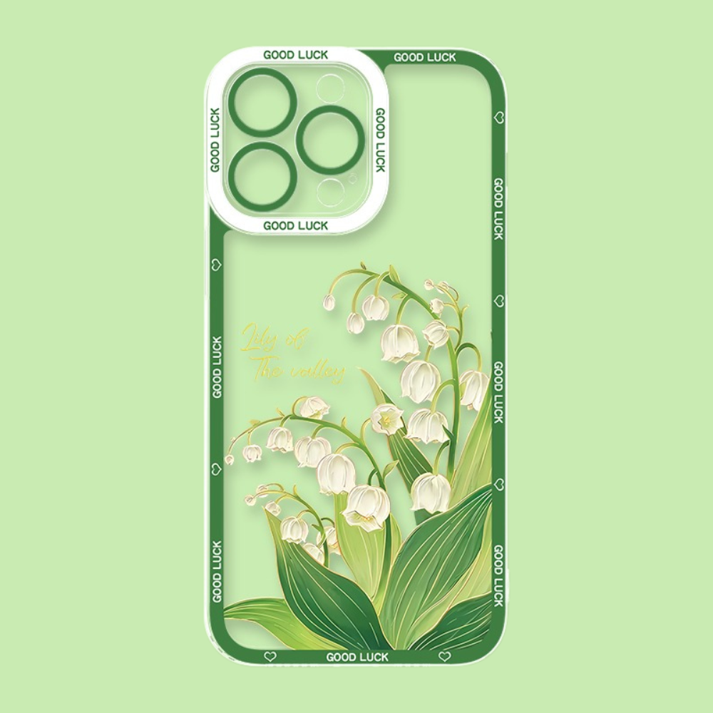 花海油畫天使眼透明防摔軟殼