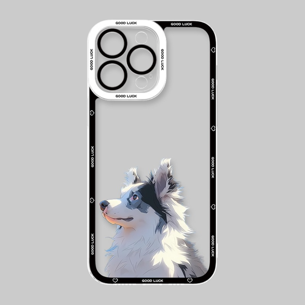 可愛萌寵天使眼透明防摔軟殼