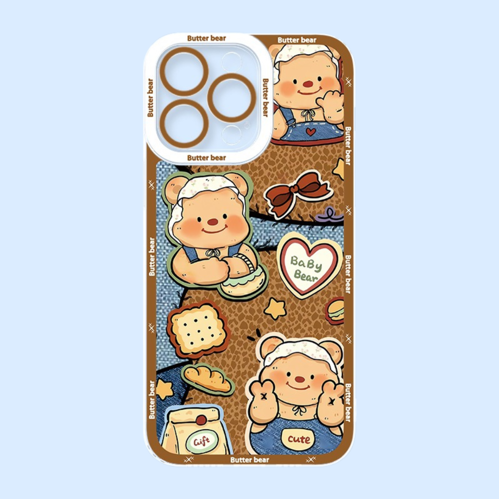 黃油小熊天使眼透明防摔軟殼