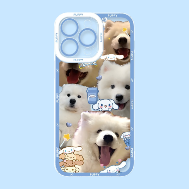 可愛萌寵天使眼透明防摔軟殼