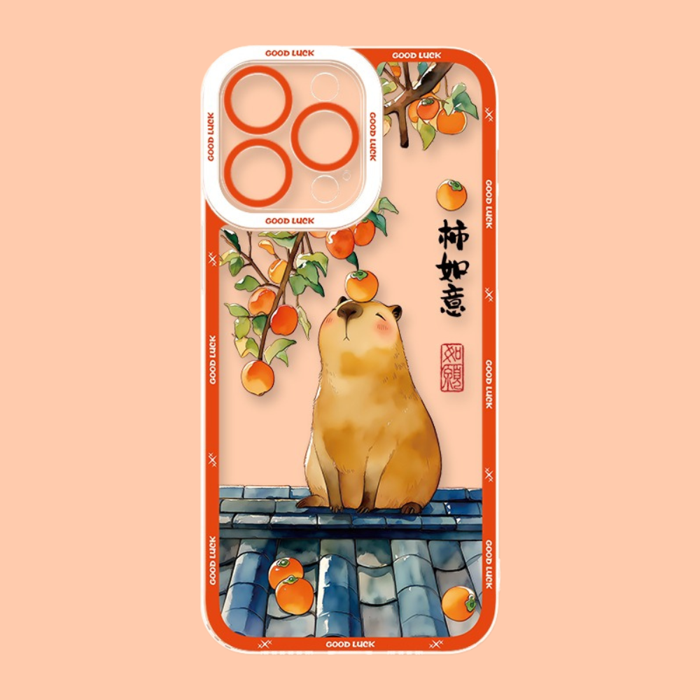 卡皮巴拉天使眼透明防摔軟殼