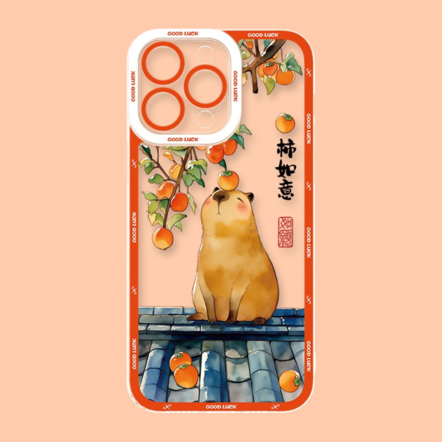 卡皮巴拉天使眼透明防摔軟殼