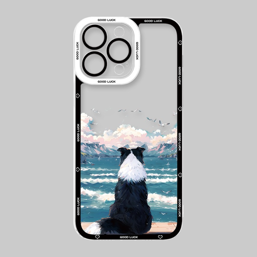 可愛萌寵天使眼透明防摔軟殼