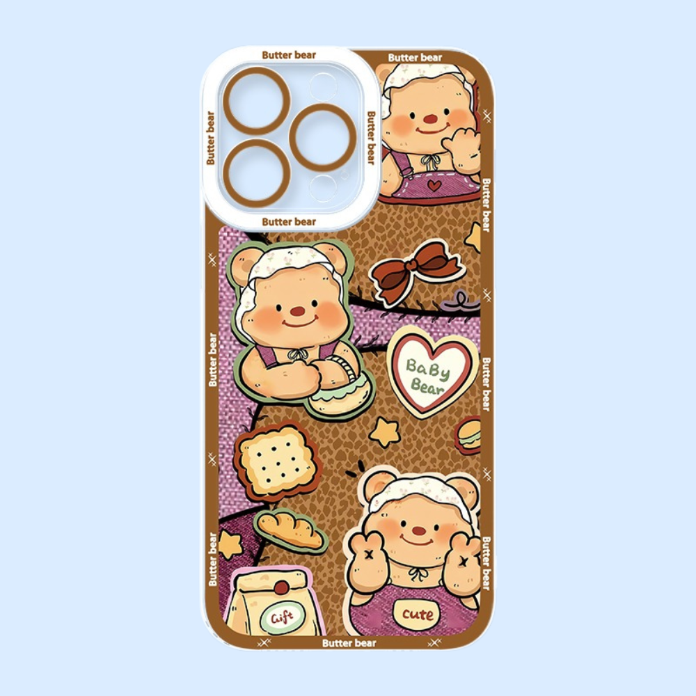 黃油小熊天使眼透明防摔軟殼