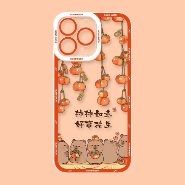 卡皮巴拉天使眼透明防摔軟殼