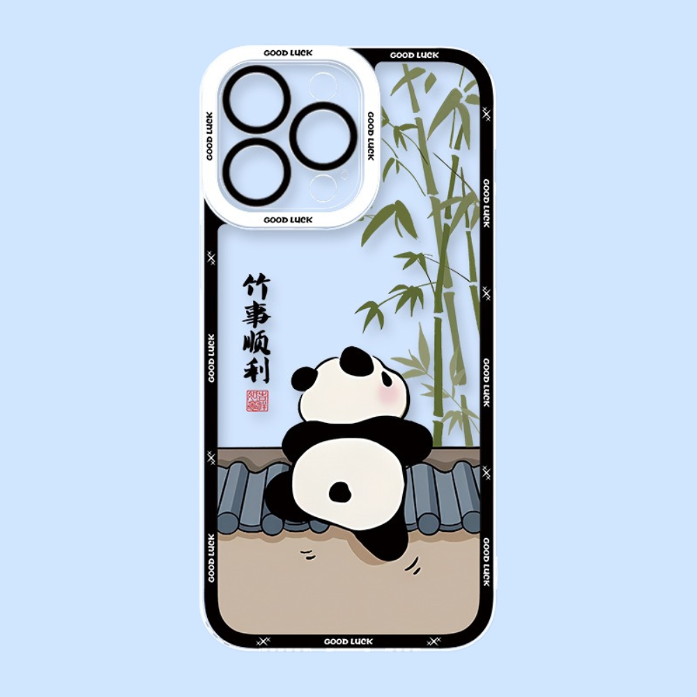 熊貓兔子天使眼透明防摔軟殼