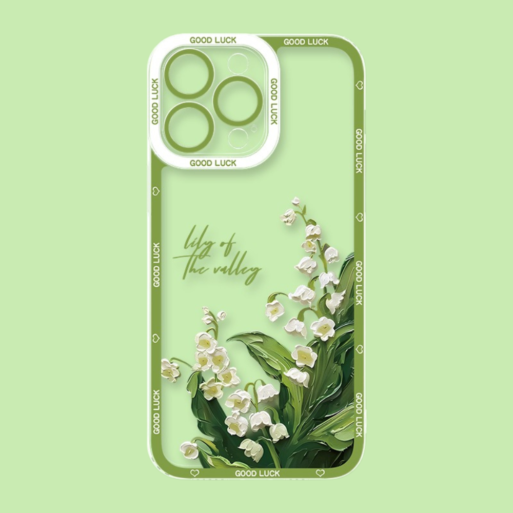 花海油畫天使眼透明防摔軟殼