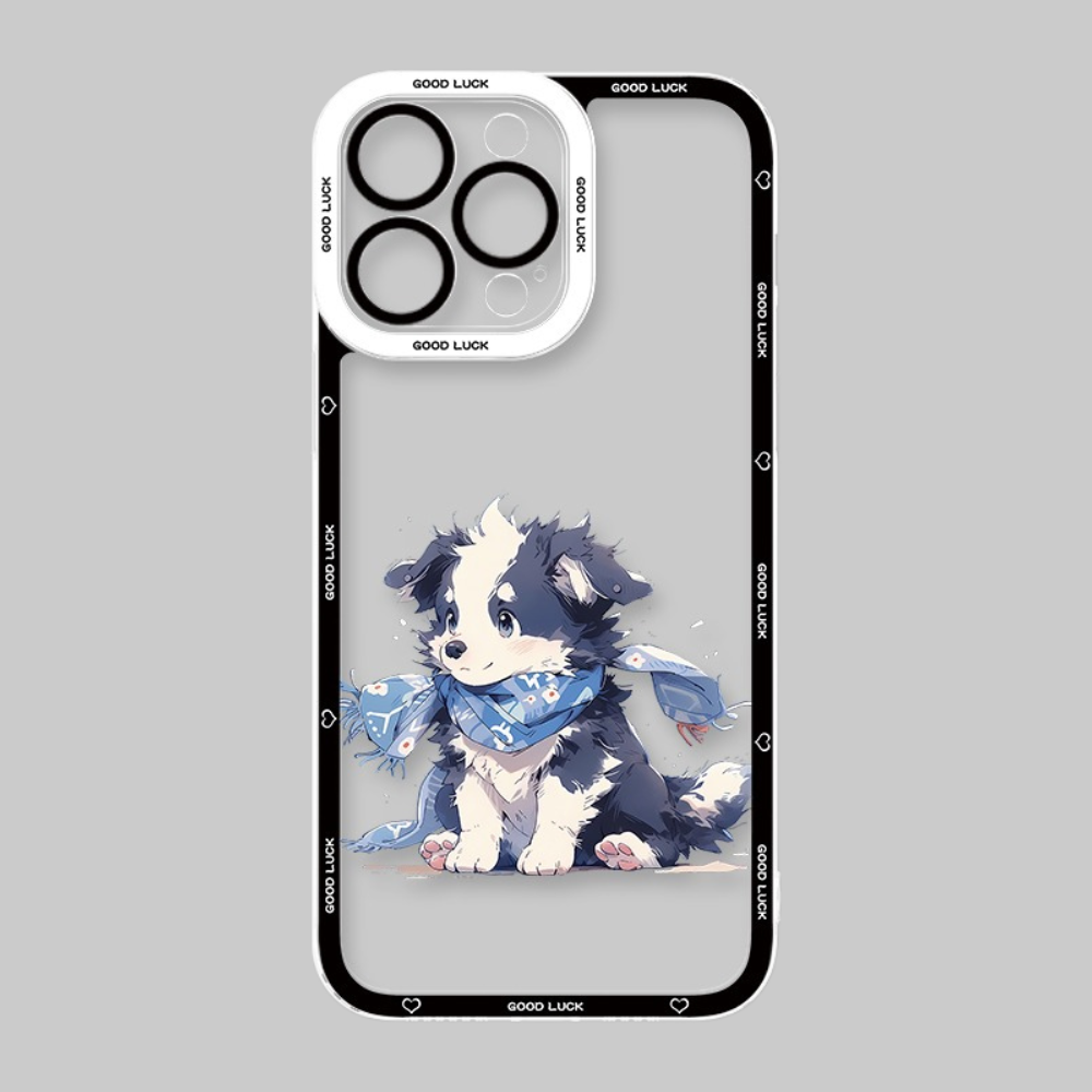 可愛萌寵天使眼透明防摔軟殼