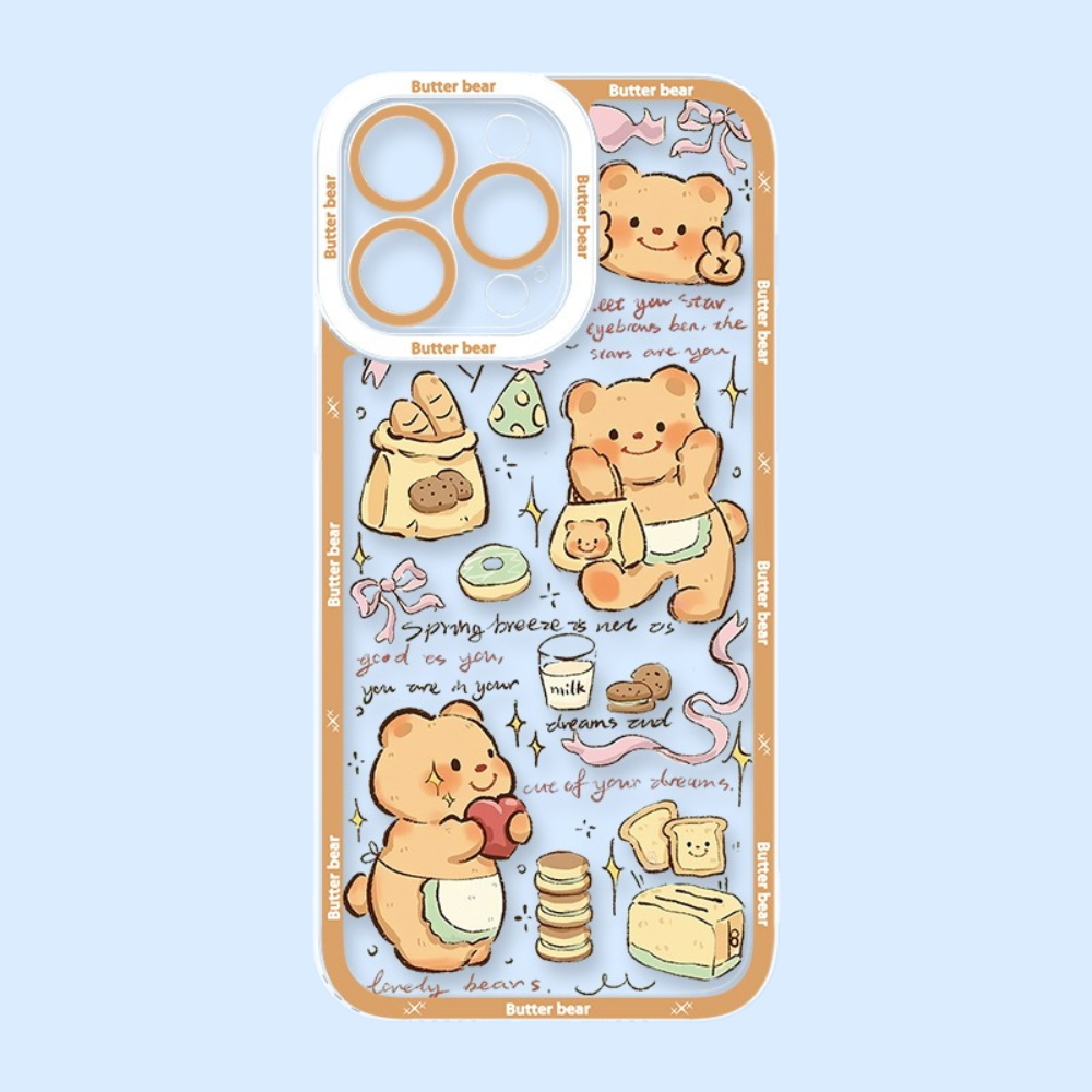 黃油小熊天使眼透明防摔軟殼