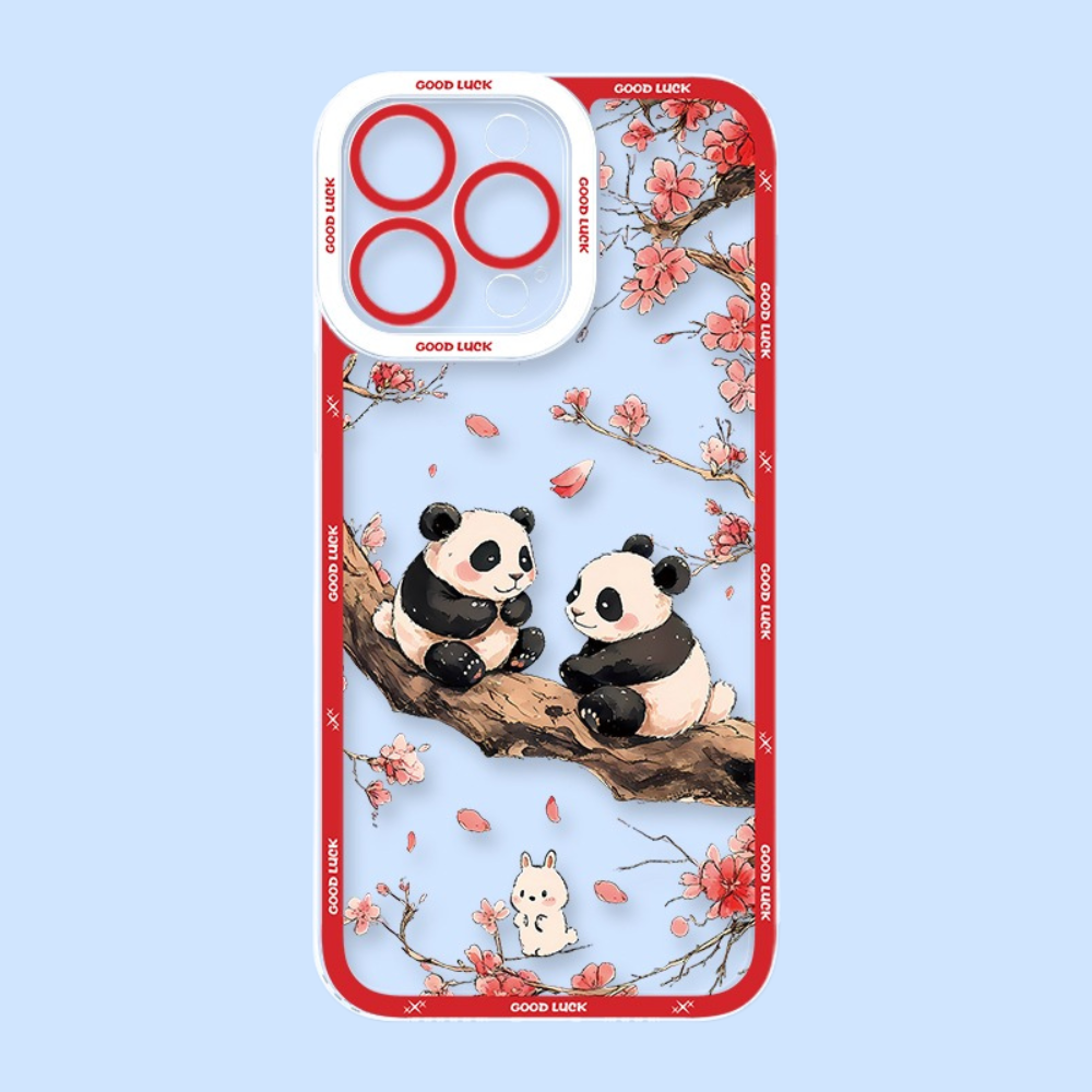 熊貓兔子天使眼透明防摔軟殼