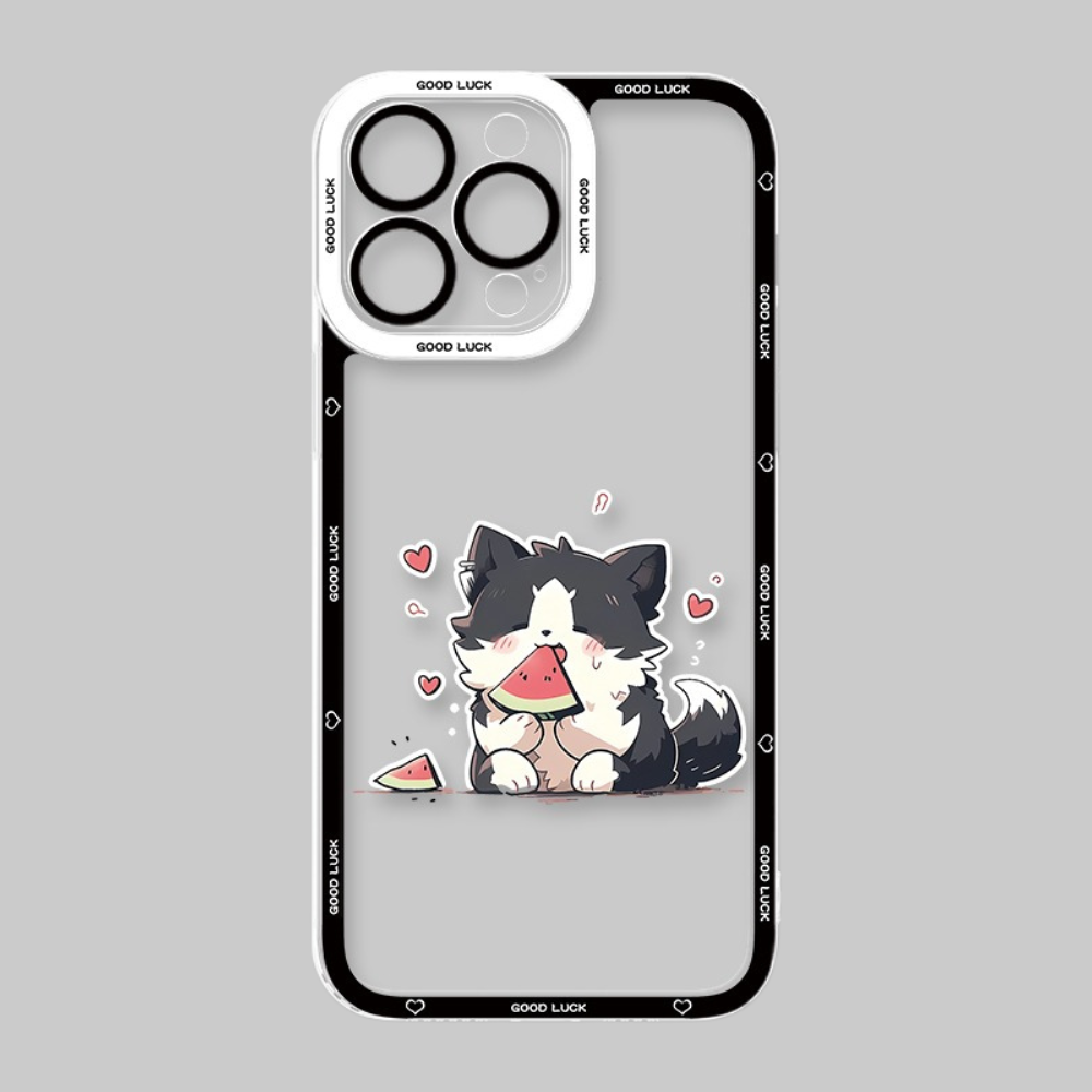 可愛萌寵天使眼透明防摔軟殼