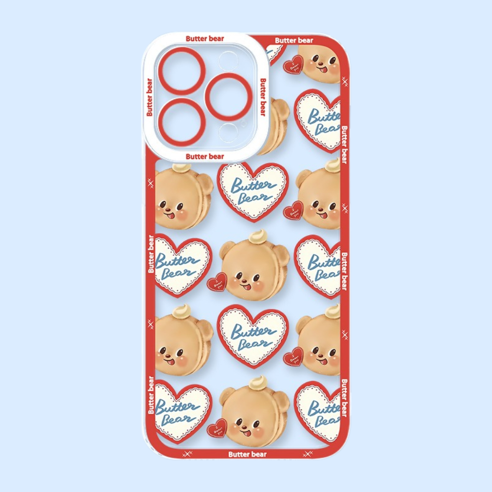 黃油小熊天使眼透明防摔軟殼