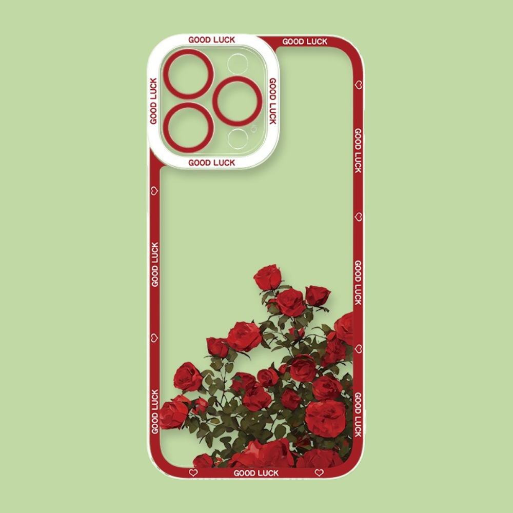 花海油畫天使眼透明防摔軟殼