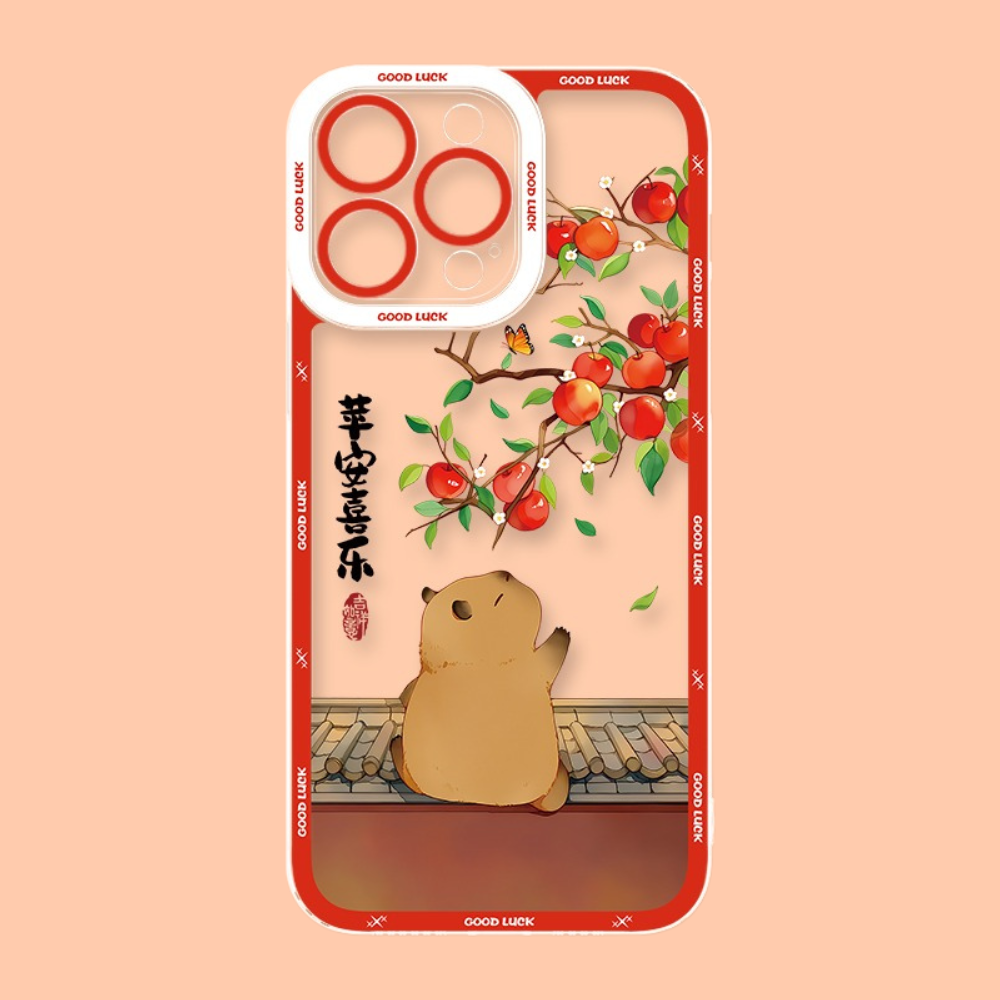 卡皮巴拉天使眼透明防摔軟殼