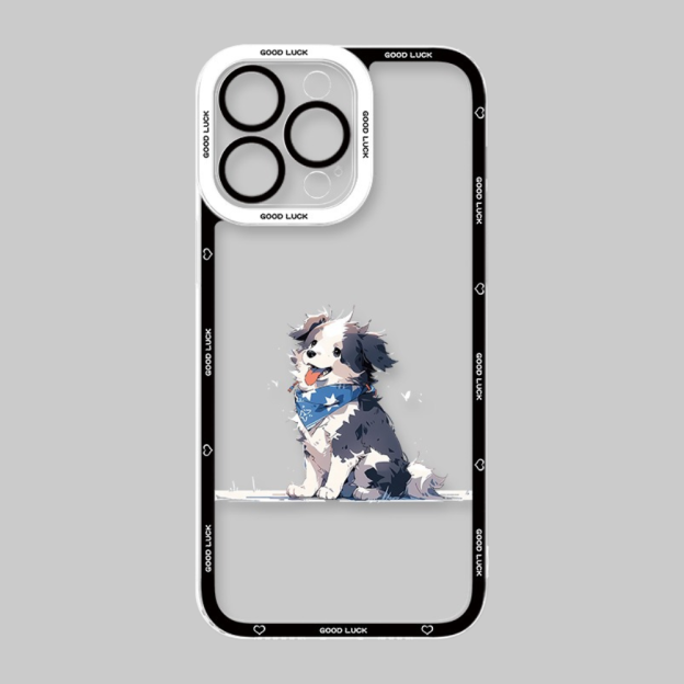 可愛萌寵天使眼透明防摔軟殼