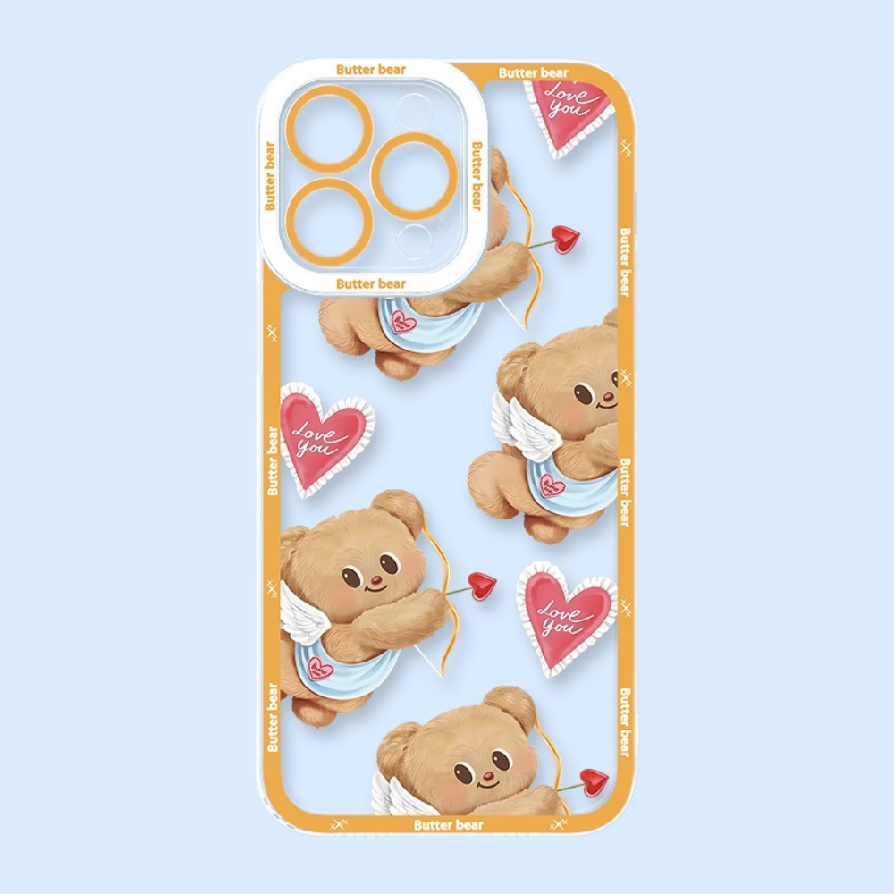 黃油小熊天使眼透明防摔軟殼